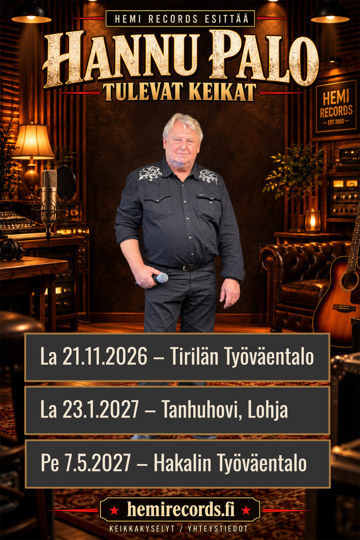 Hannu Palo – tulevat keikat 2026–2027